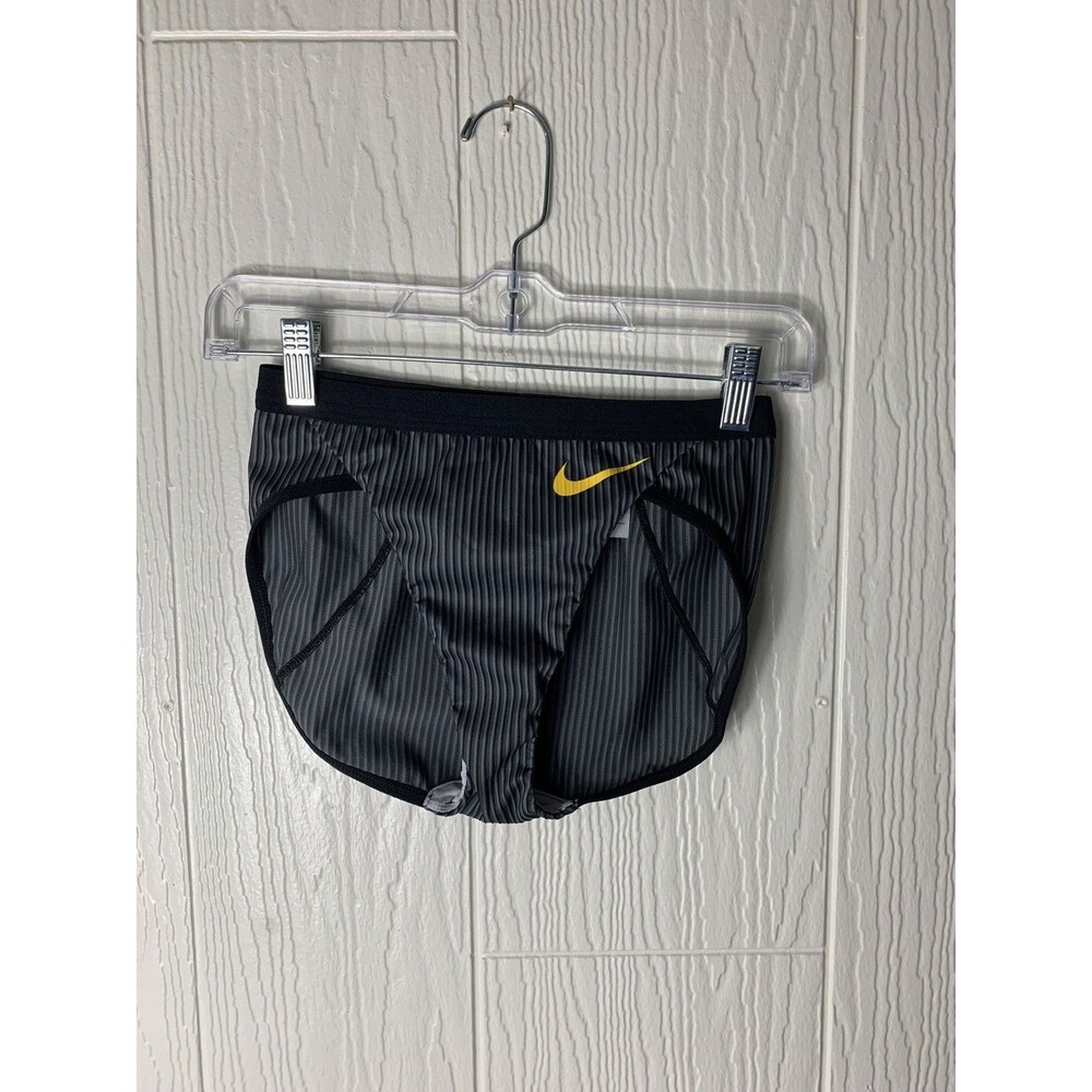 Nike Pro Elite Track & Field Black White Running Brief FD5881-000 women size XS